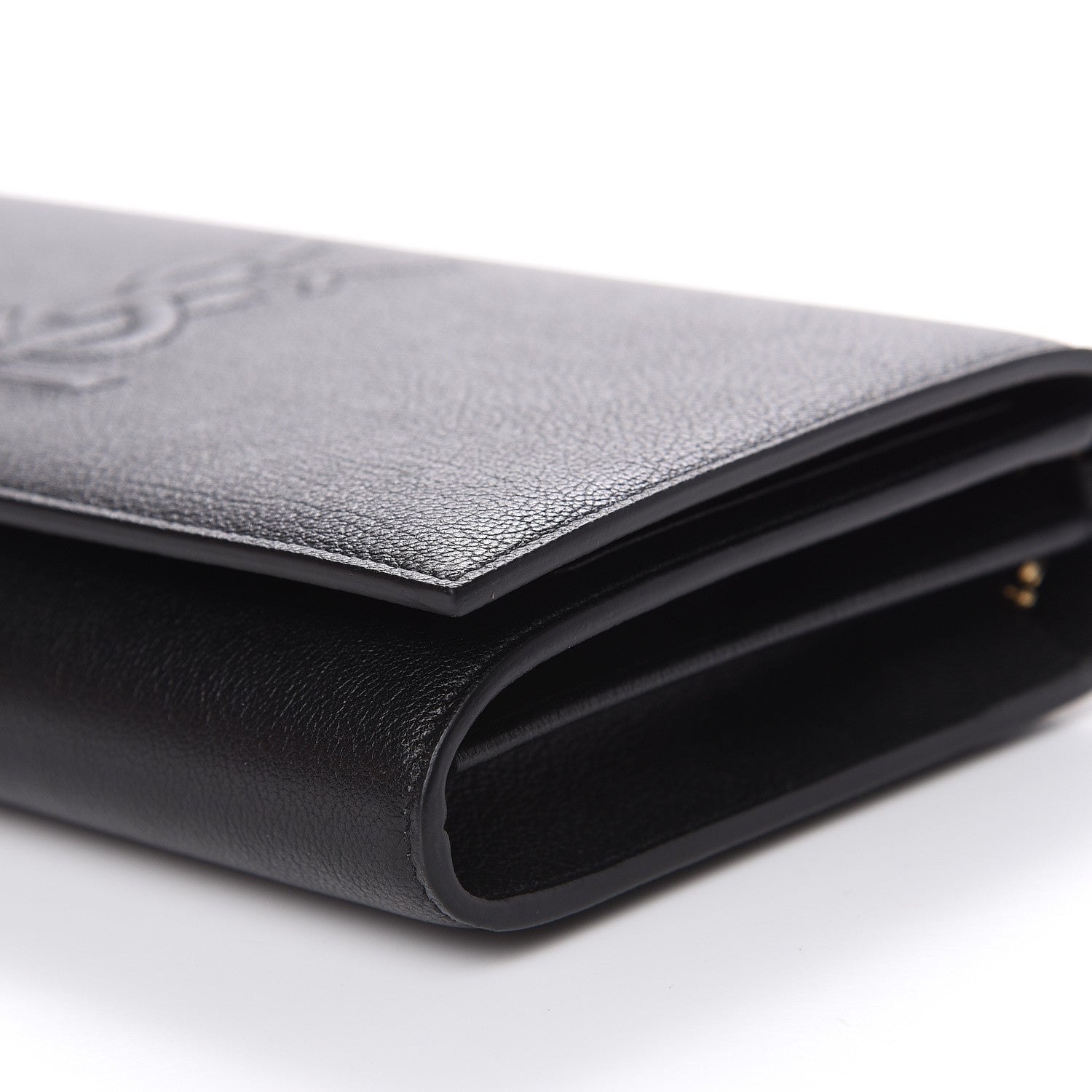 Saint Laurent Calfskin Monogram Belle de Jour Chain Clutch Black 8 of 11