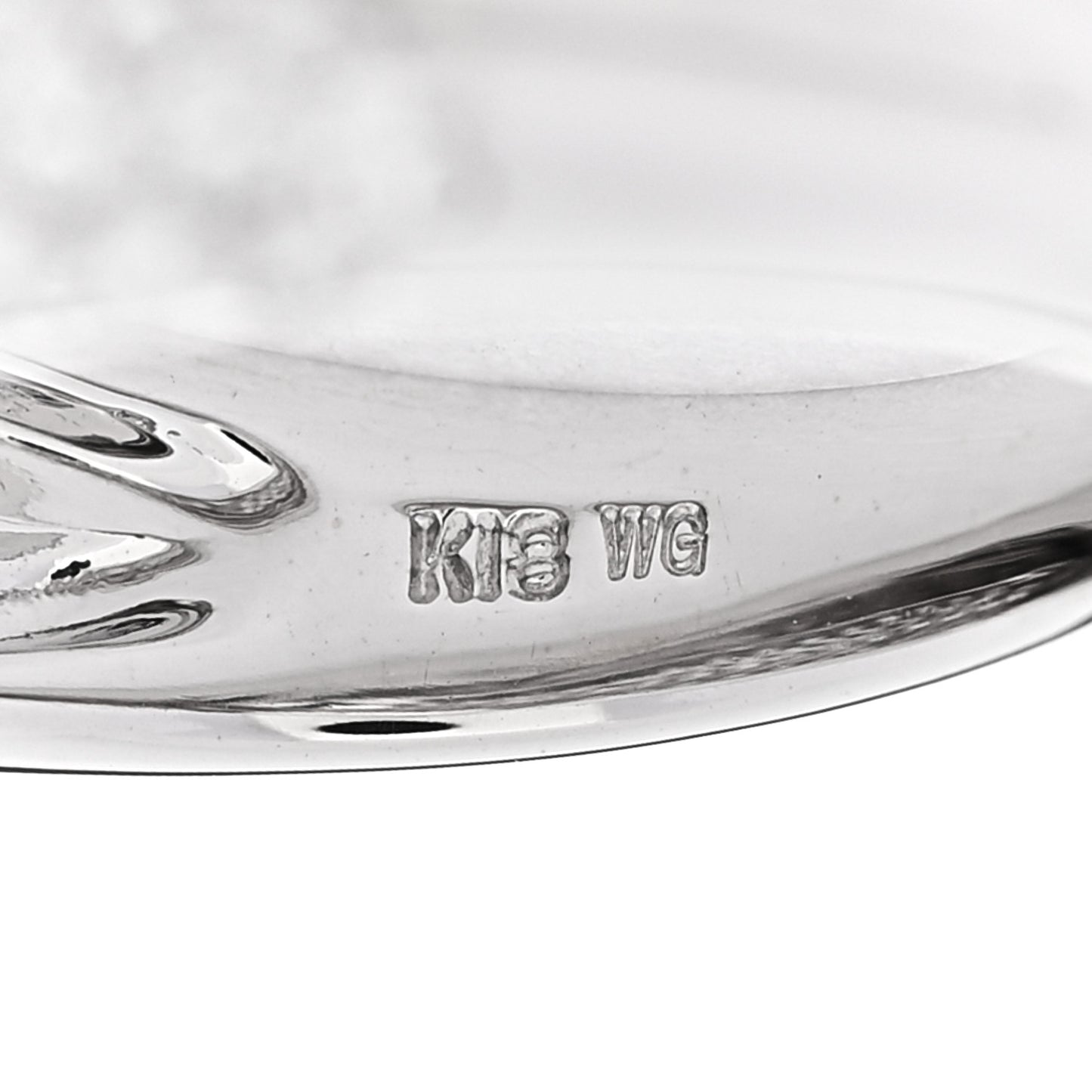 18K White Gold Diamond 1.00ctw Two Band Ring 51 5.75