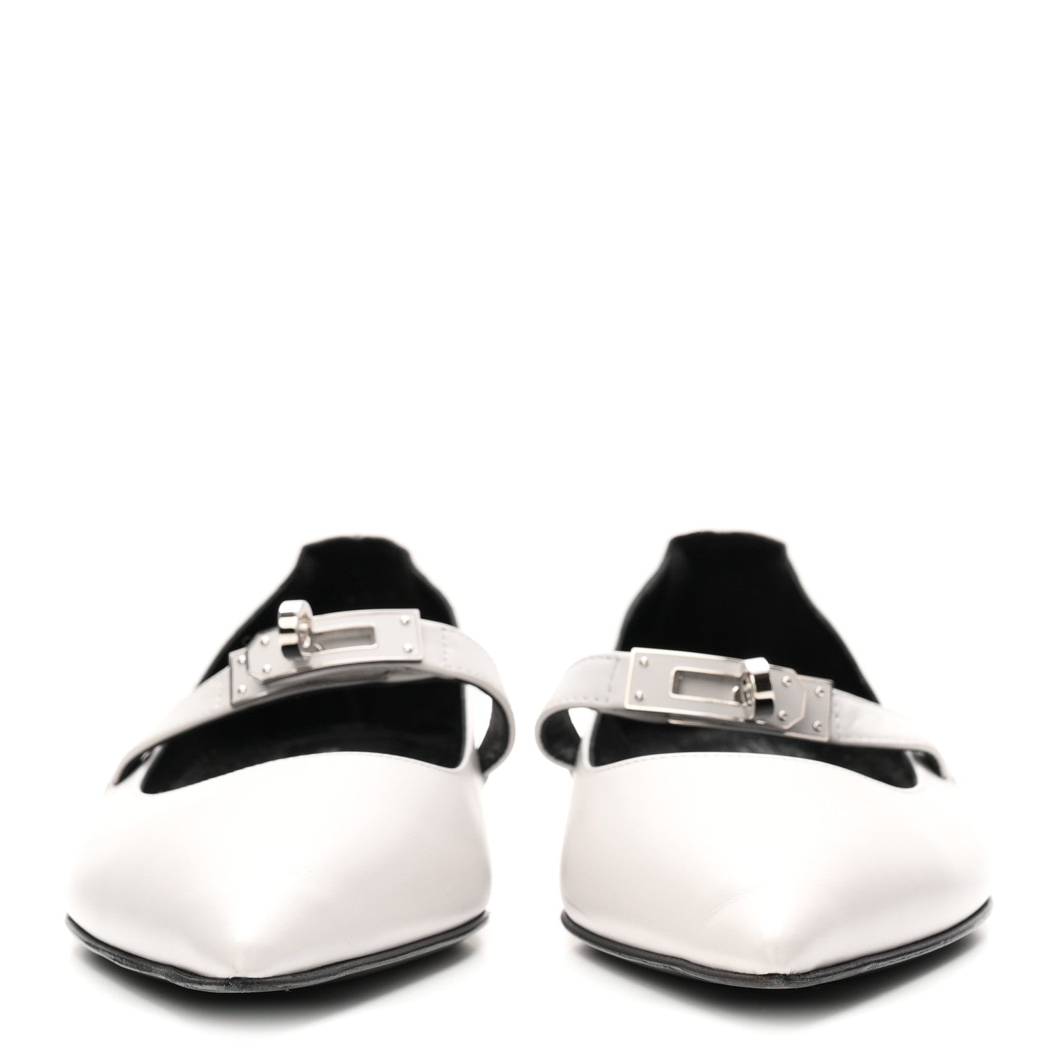 Hermes Calfskin Kelly Ballet Flat 38 Gris Clair 3 of 9