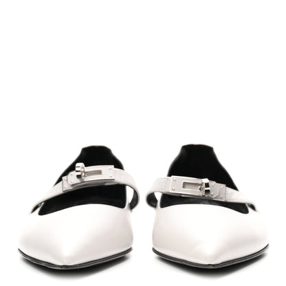 Hermes Calfskin Kelly Ballet Flat 38 Gris Clair 3 of 9