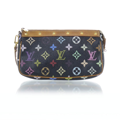 Louis Vuitton Monogram Multicolor Pochette Accessories Black 3 of 10