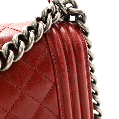 Chanel Lambskin Quilted Medium Boy Flap Red 13 of 13