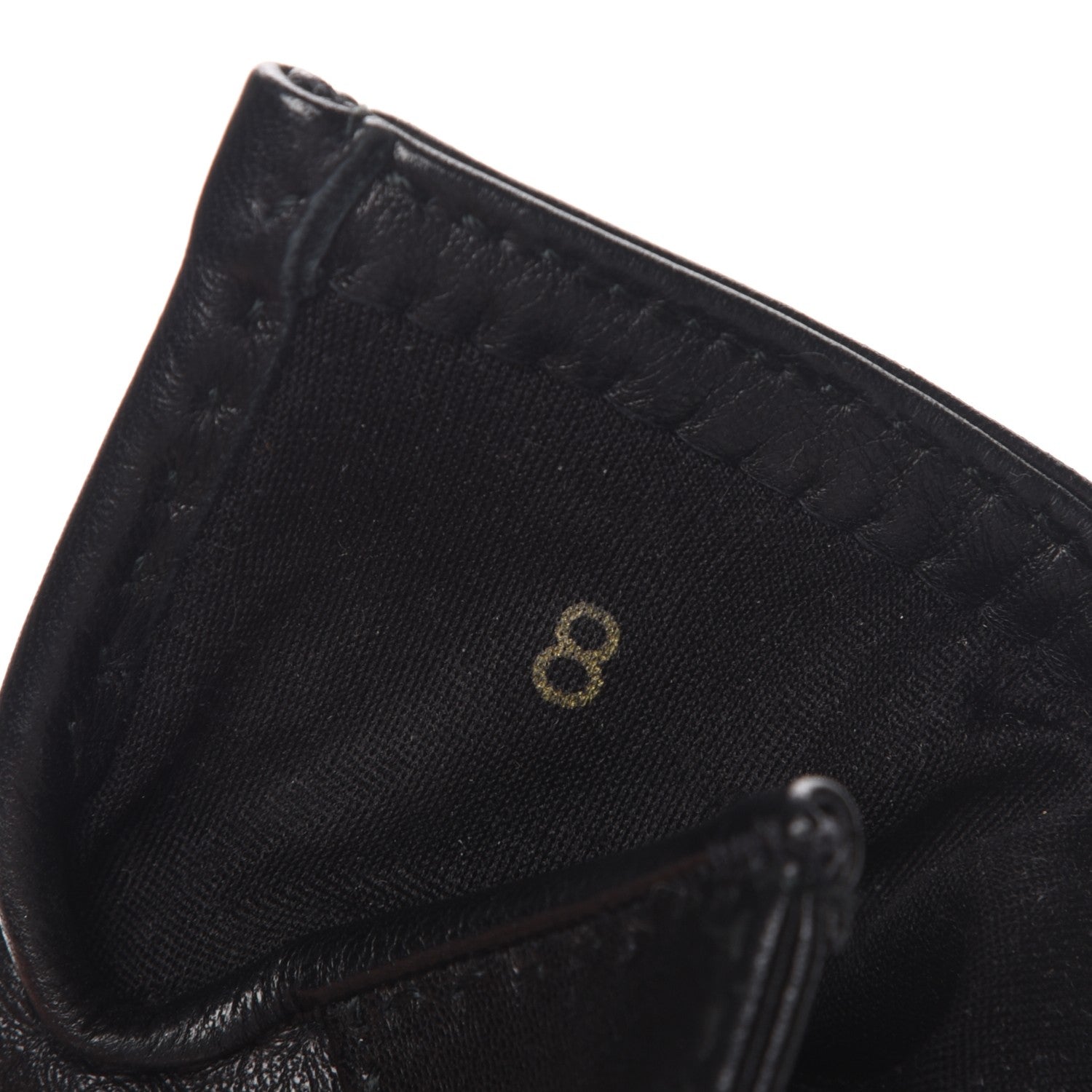 Hermes Lambskin Collier De Chien Gloves Black 8 5 of 6