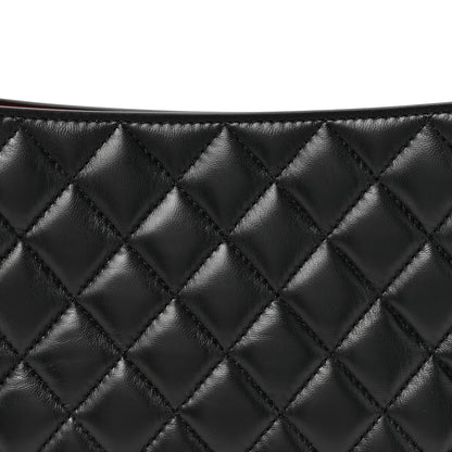 Chanel Lambskin Quilted CC Hobo Bag Black 8 of 10