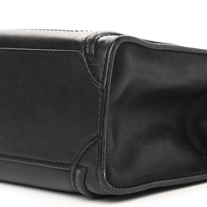 Celine Smooth Calfskin Nano Luggage Black 6 of 10