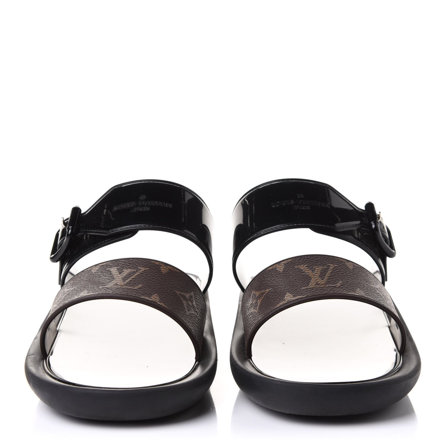 Louis Vuitton Monogram Sunbath Flat Mule Sandals 41 Black 2 of 9
