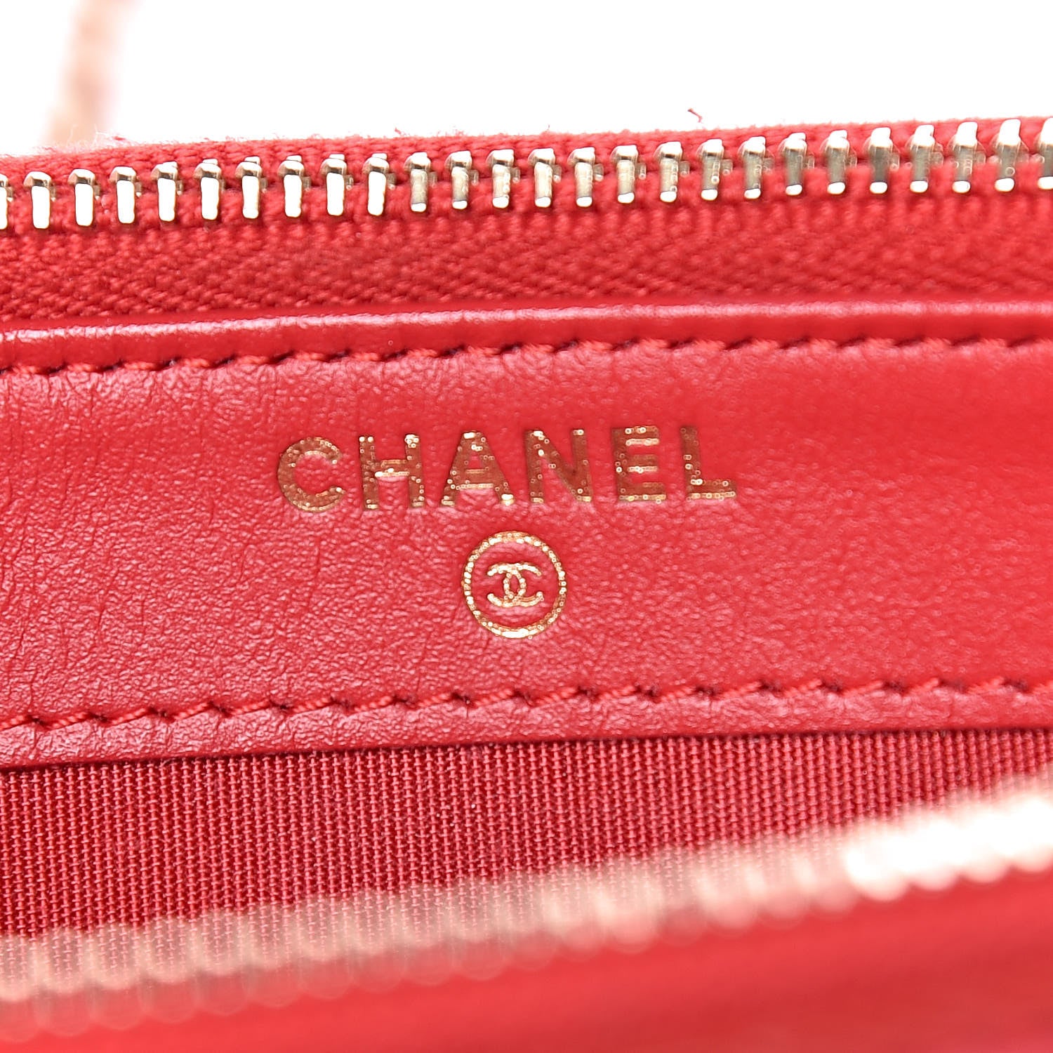 Chanel Caviar Quilted CC Filigree Clutch With Chain Red 8 of 13