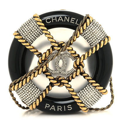 Chanel Resin Crystal Rescue Wheel Minaudière Black 1 of 10