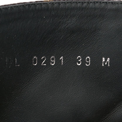 Louis Vuitton Calfskin Monogram Wonderland Flat Ranger Boots 39 Black 6 of 8