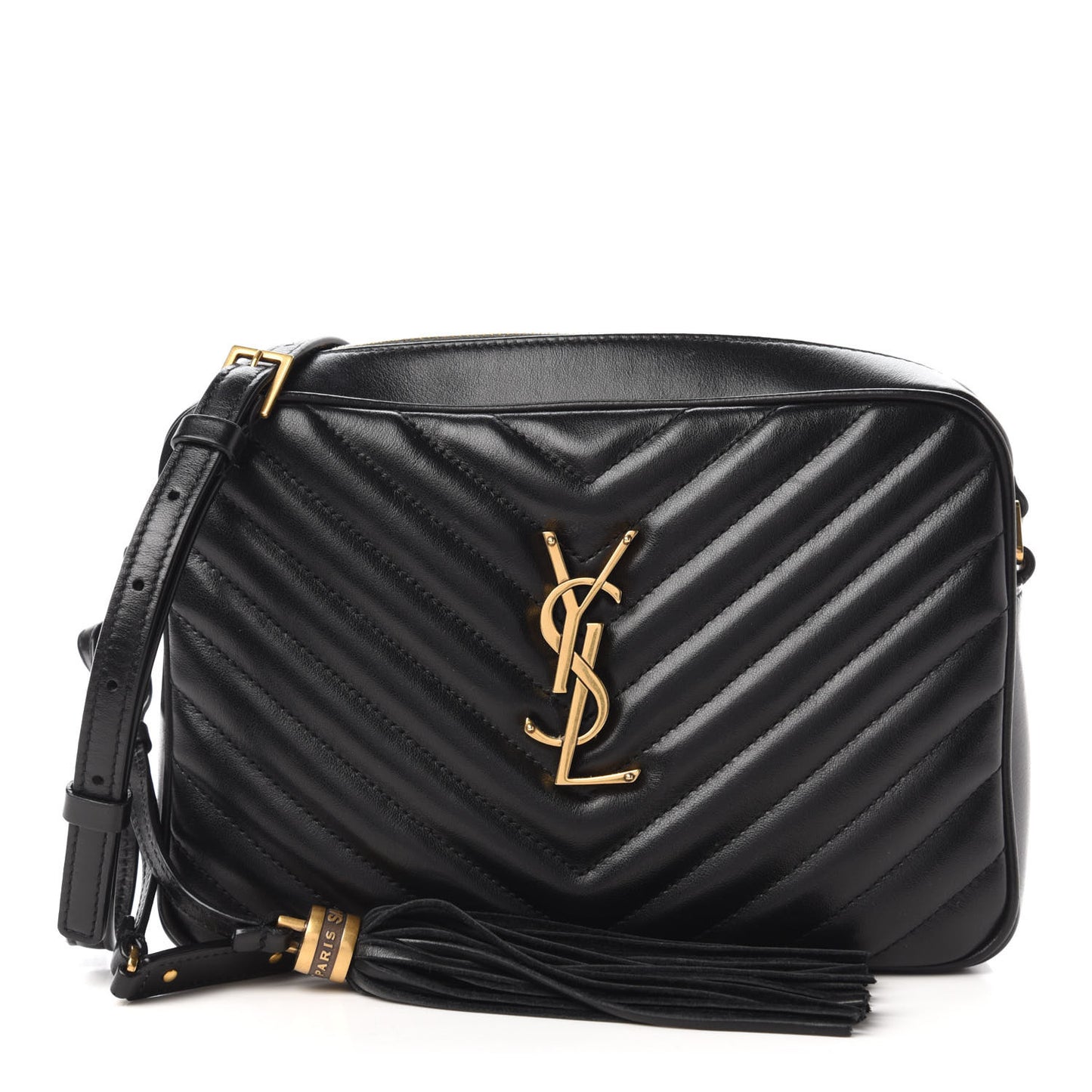 Calfskin Matelasse Monogram Lou Camera Bag Black