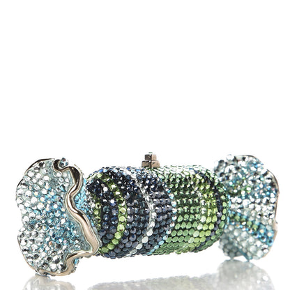 Judith Leiber Crystal Candy Minaudiere Pill Case Blue Green 3 of 6