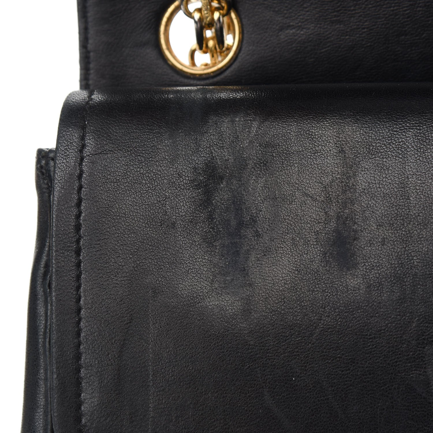 Chanel Lambskin Quilted Medium Double Flap Bijoux Chain Black 11 of 12
