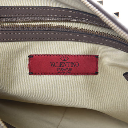 Valentino Garavani Vitello Large Rockstud Zip Wristlet Pouch Taupe 6 of 17