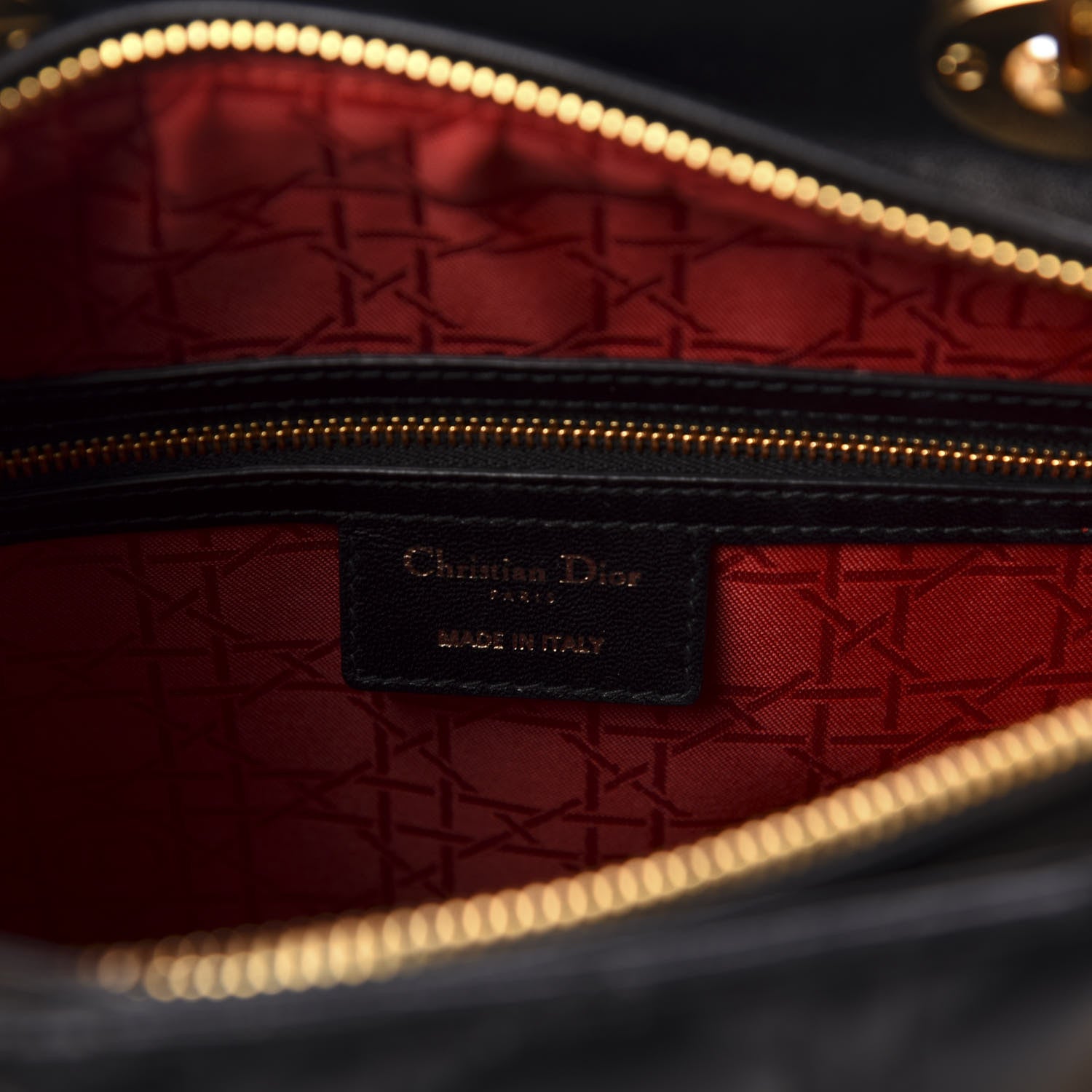 Christian Dior Lambskin Cannage Large Lady Dior Black 6 of 10