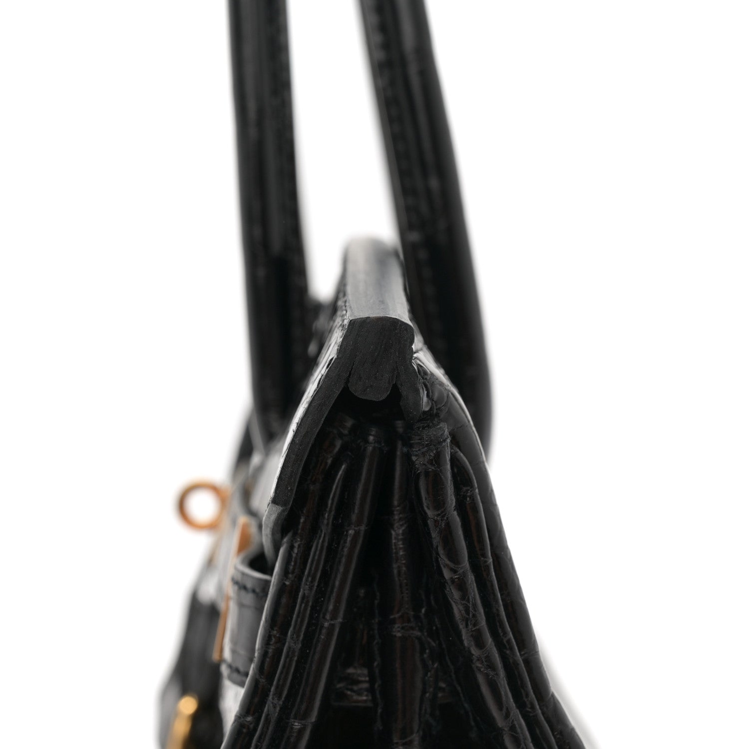 Hermes Shiny Porosus Crocodile Birkin 30 Black 12 of 13