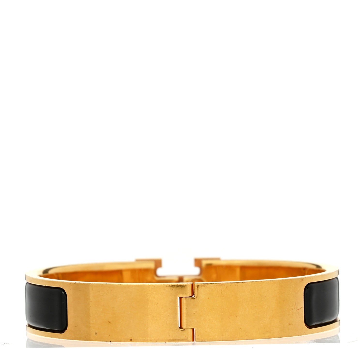 Hermes Enamel Narrow Clic Clac H Bracelet GM Black 3 of 5