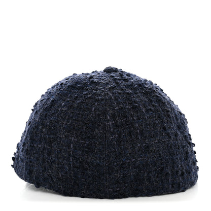 Chanel Tweed CC Cap Hat L Blue 6 of 8