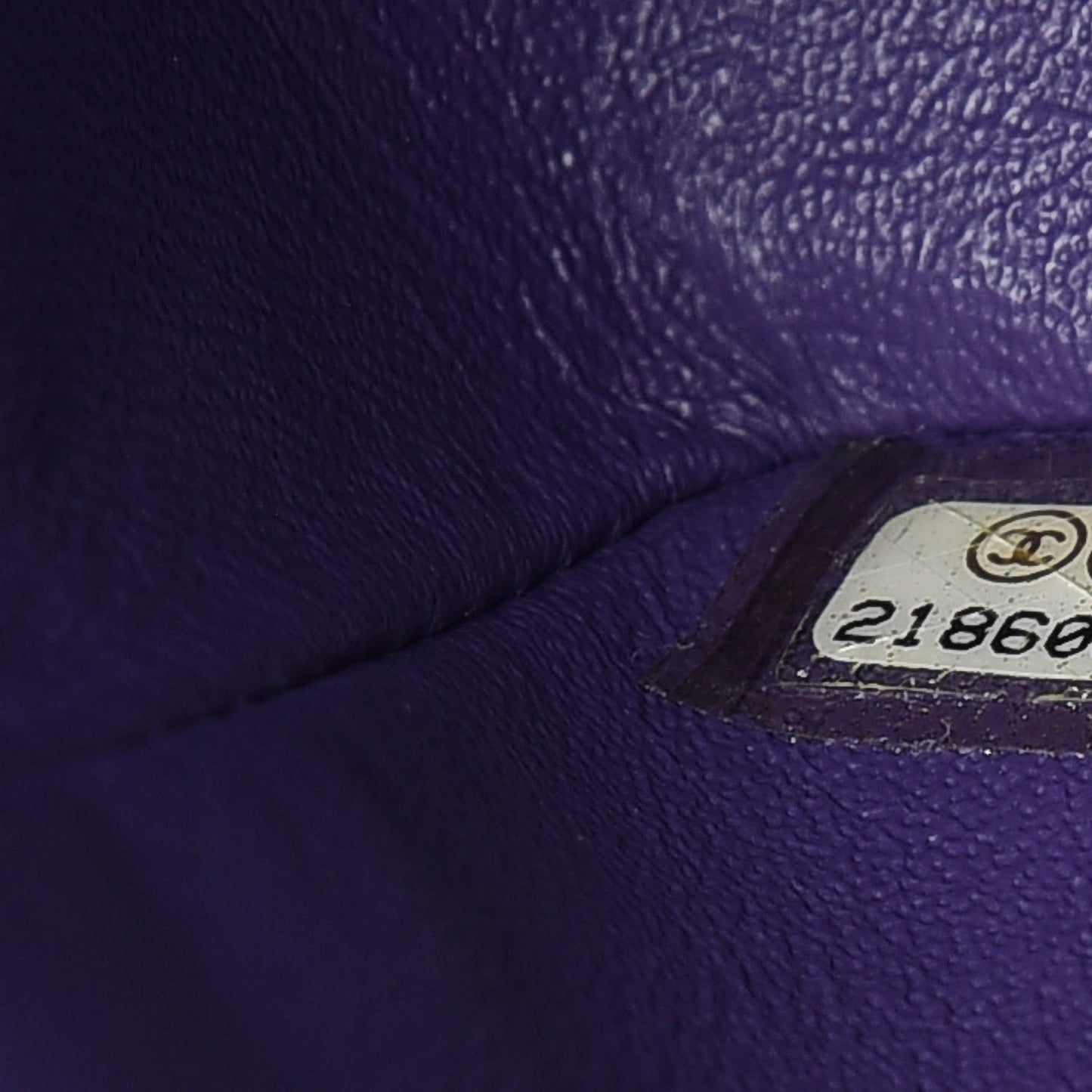 Lambskin Quilted Mini Rectangular Flap Purple