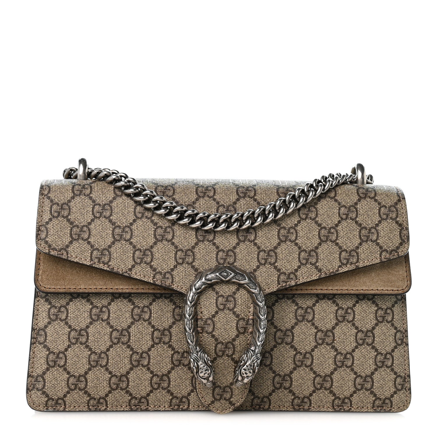 Gucci GG Supreme Monogram Small Dionysus Shoulder Bag Taupe 1 of 12