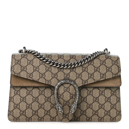 Gucci GG Supreme Monogram Small Dionysus Shoulder Bag Taupe 1 of 12