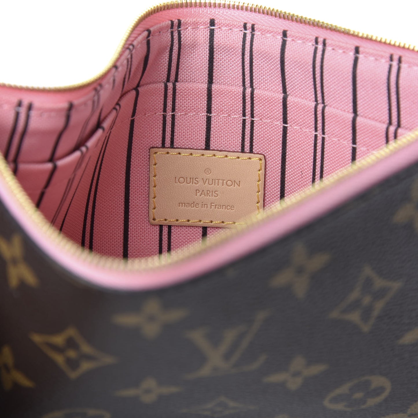 Monogram Neverfull MM GM Pochette Rose Ballerine