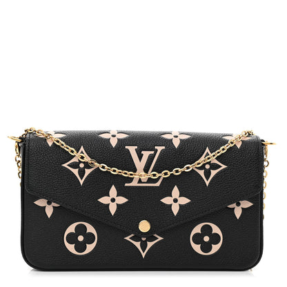 Louis Vuitton Empreinte Monogram Giant Felicie Pochette Black Beige 3 of 12