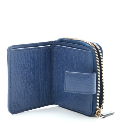 Gucci Monogram Dollar Calfskin Zip Around French Flap Wallet Beige Ebony Caspian 5 of 10