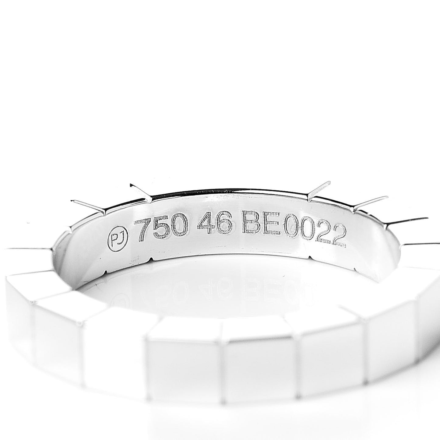 18K White Gold Lanieres Ring 46 3.75