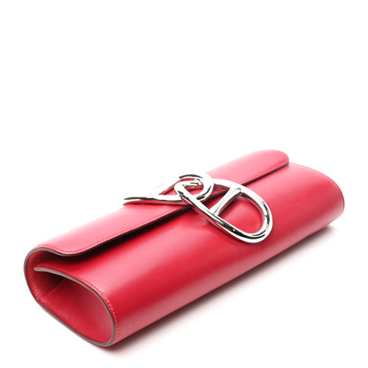 Hermes Tadelakt Egee Clutch Rouge Vif 4 of 7