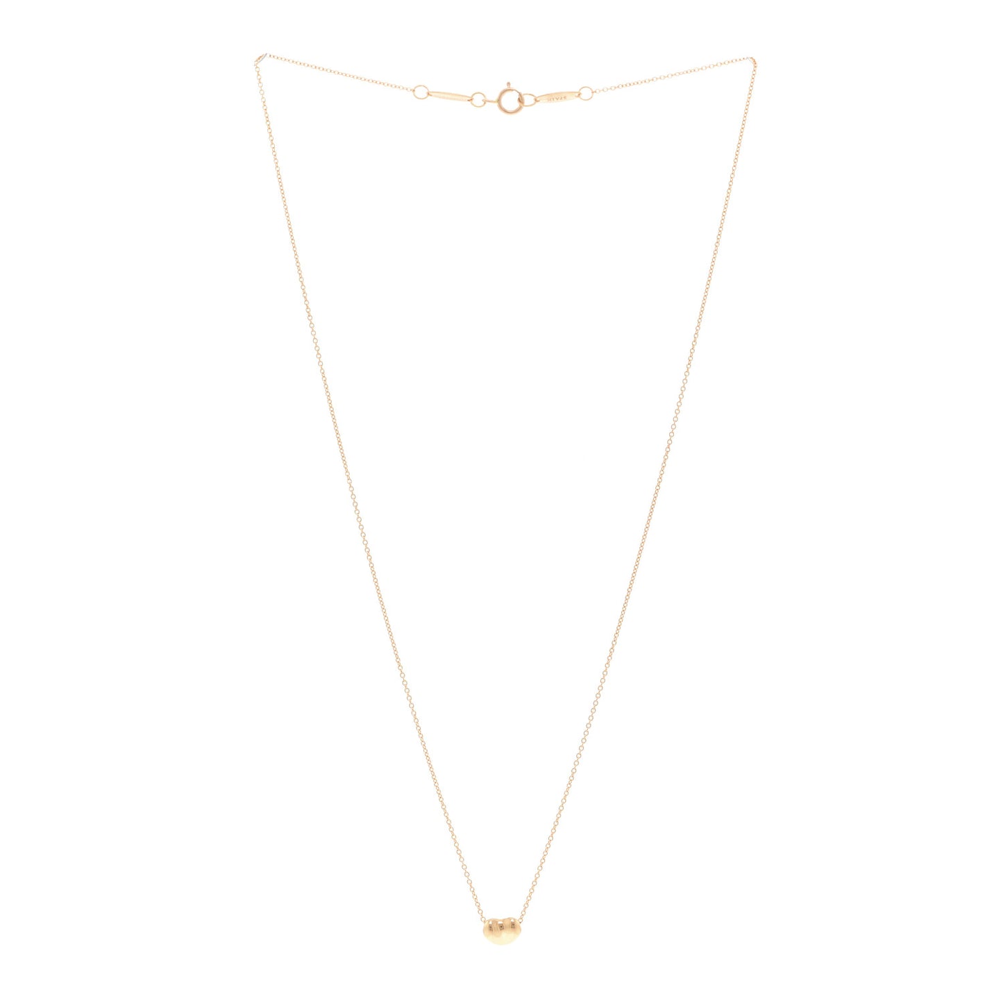 18K Yellow Gold 6.5mm Elsa Peretti Bean Pendant Necklace