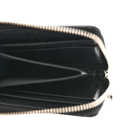 Gucci Calfskin GG Tennis Embossed Zip Around Card Case Wallet Black 5 of 9