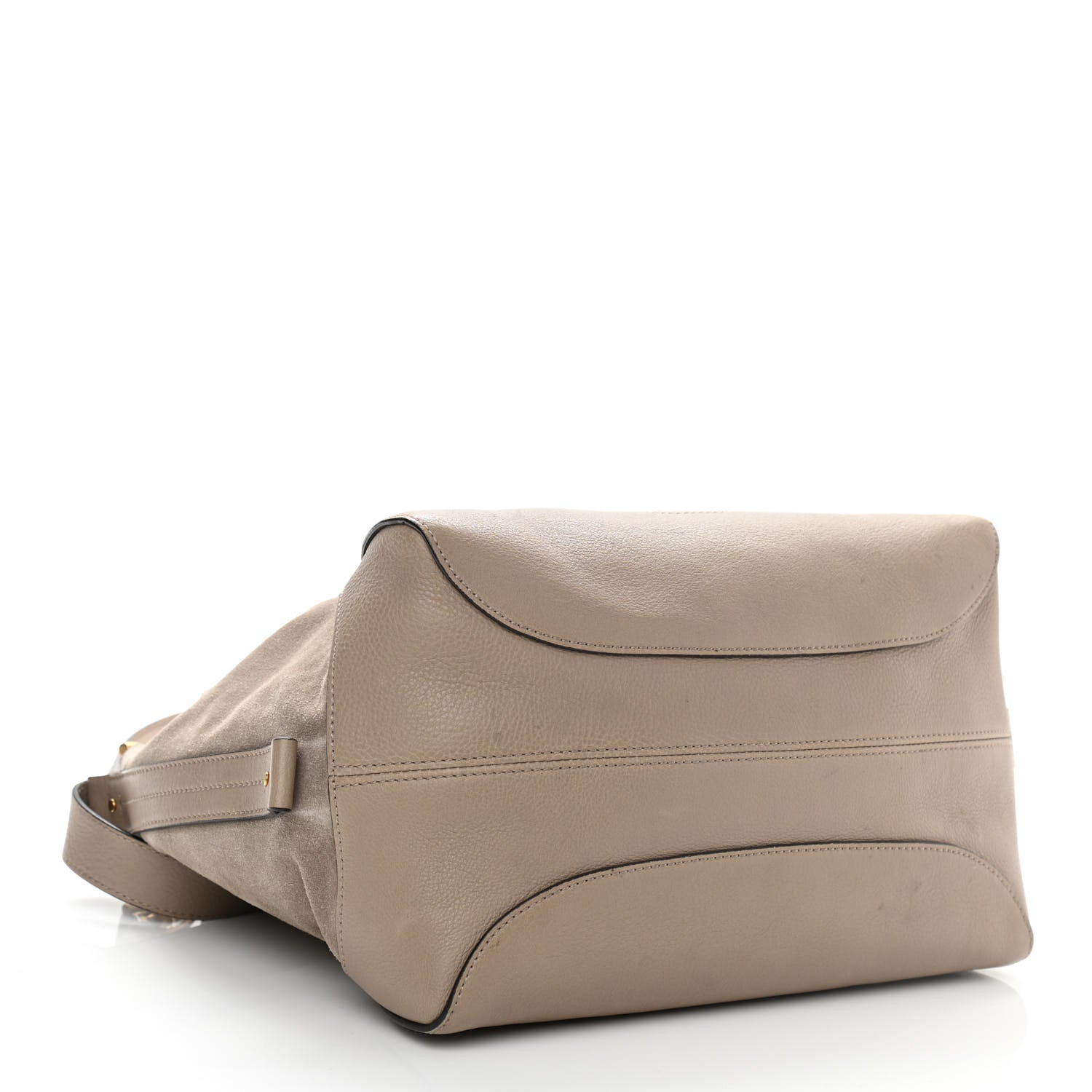 Chloe Suede Calfskin Medium Owen Bucket Bag Motty Grey 4 of 14