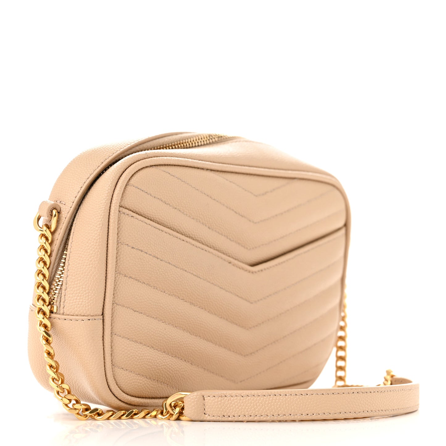 Grain De Poudre Matelasse Monogram Mini Lou Camera Bag Dark Beige