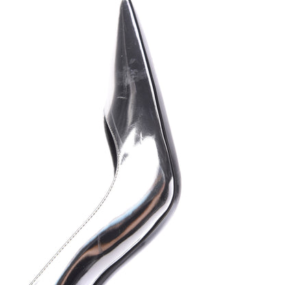 Saint Laurent Calfskin Kiki 100 Pumps 37 Silver 12 of 13