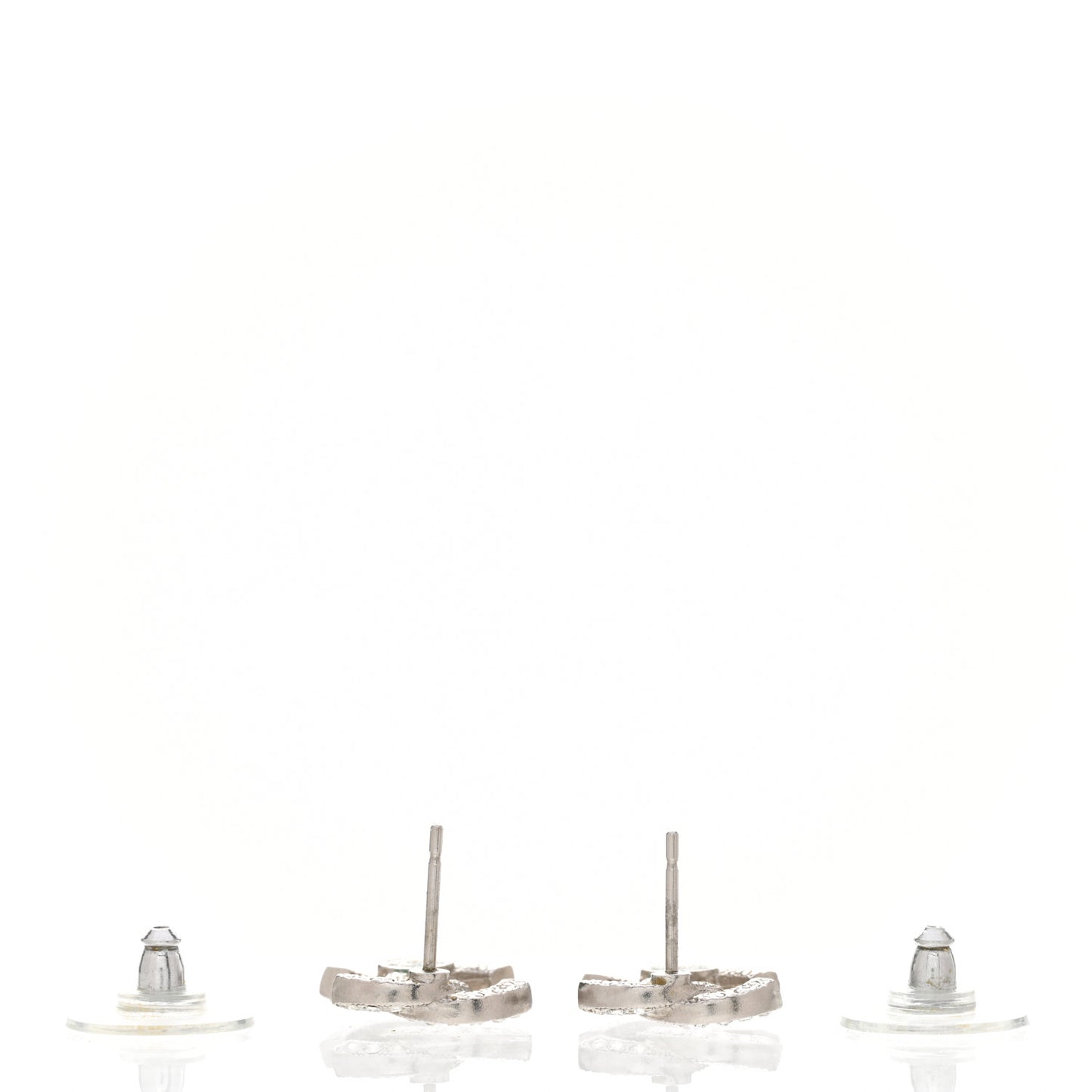 Crystal CC Earrings Silver