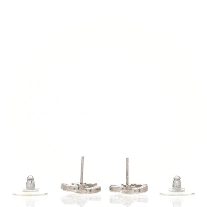 Chanel Crystal CC Earrings Silver 3 of 4