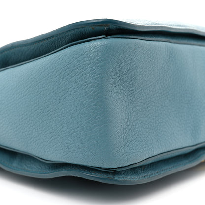 Miu Miu Goatskin Madras Shopping Tote Azzurro 8 of 17