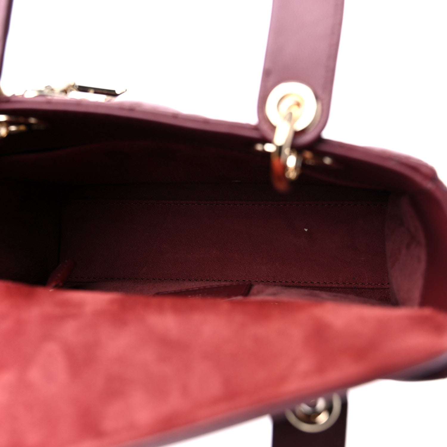 Christian Dior Lambskin Cannage Small My ABCDior Lady Dior Plum 5 of 13