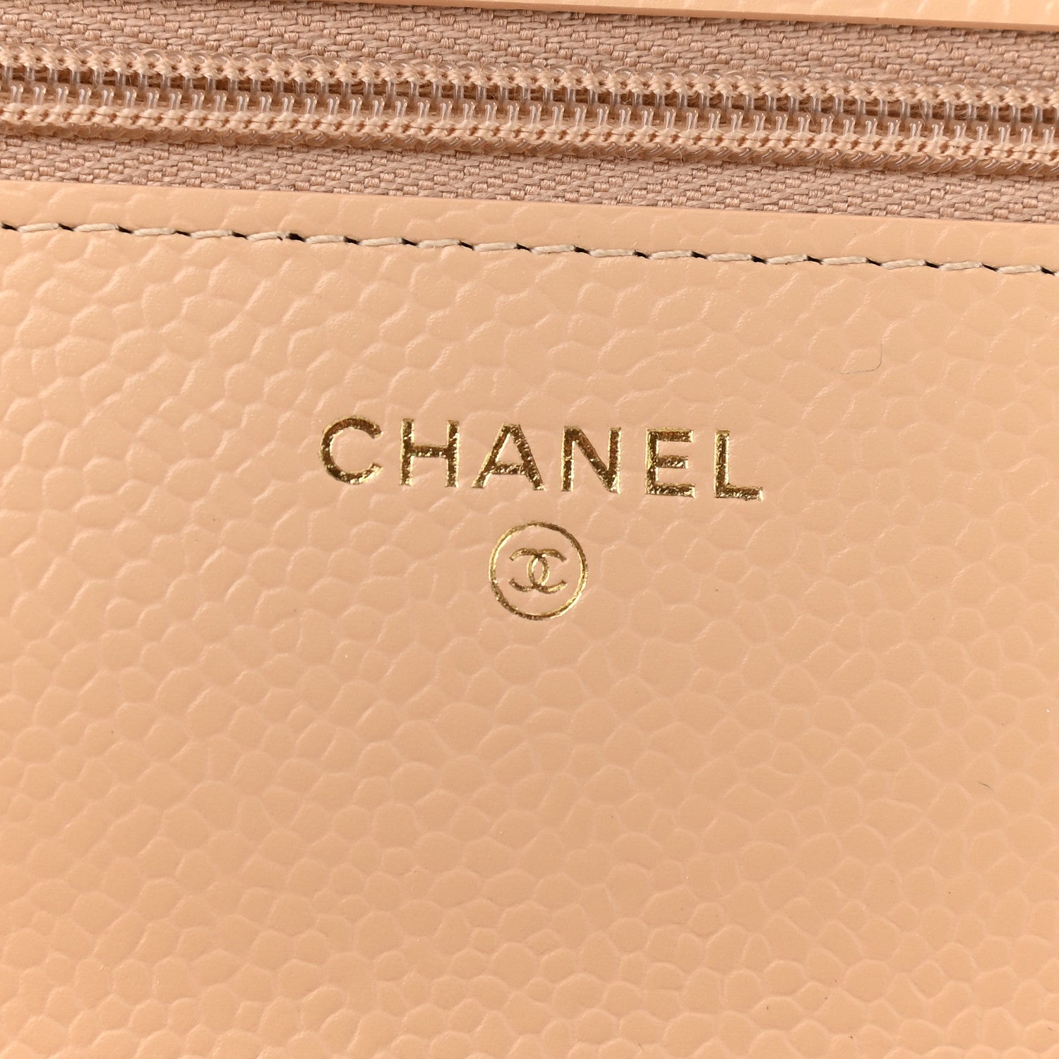 Chanel Caviar Quilted Wallet On Chain WOC Beige 6 of 10