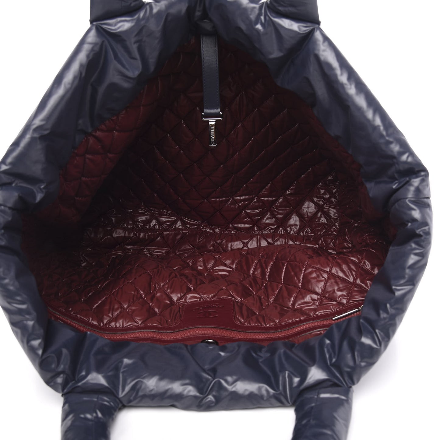 Nylon Coco Cocoon Large Reversible Tote Dark Blue