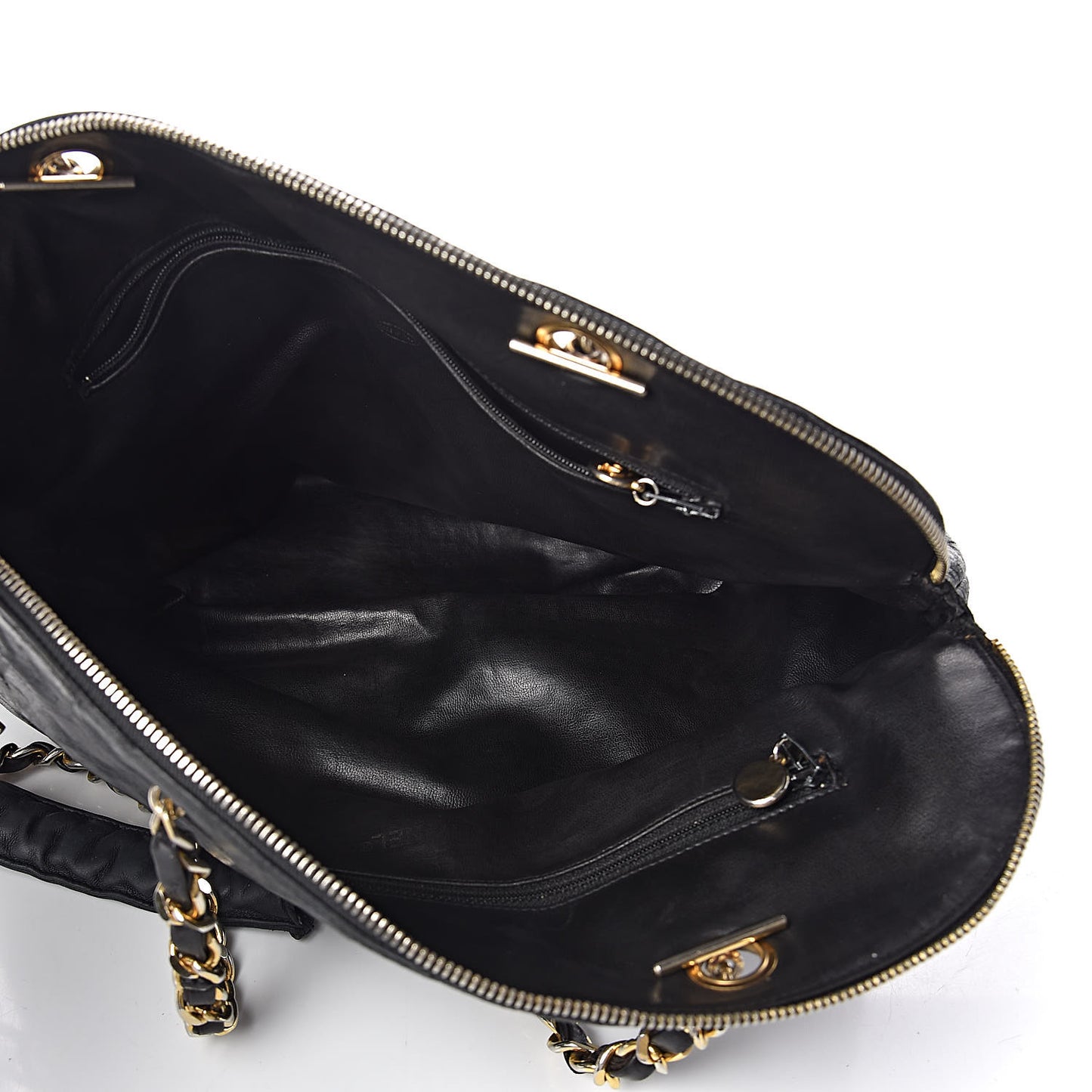 Lambskin Quilted Shoulder Bag Black