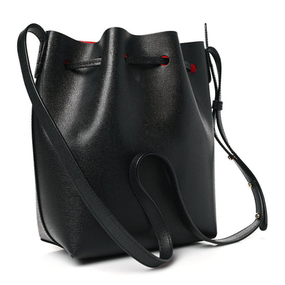 Mansur Gavriel Saffiano Mini Bucket Bag Black Flamma 3 of 13