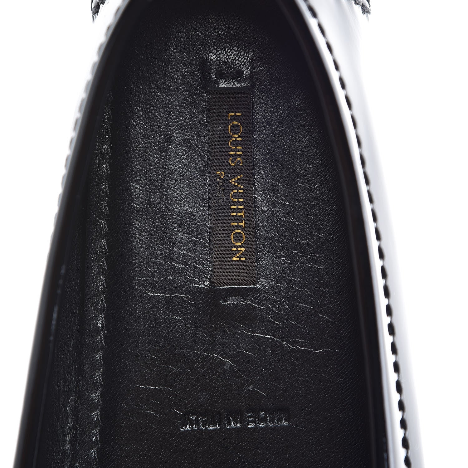 Louis Vuitton Patent Calfskin Oxford Loafers 40 Black 7 of 9