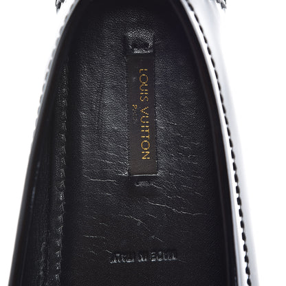 Louis Vuitton Patent Calfskin Oxford Loafers 40 Black 7 of 9