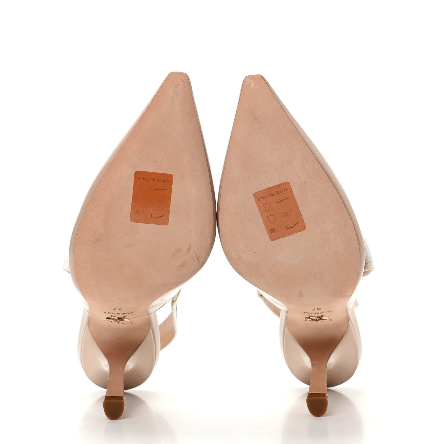 Christian Dior Patent Ribbon J'Adior Slingback 100mm Pumps 37 Nude 7 of 10