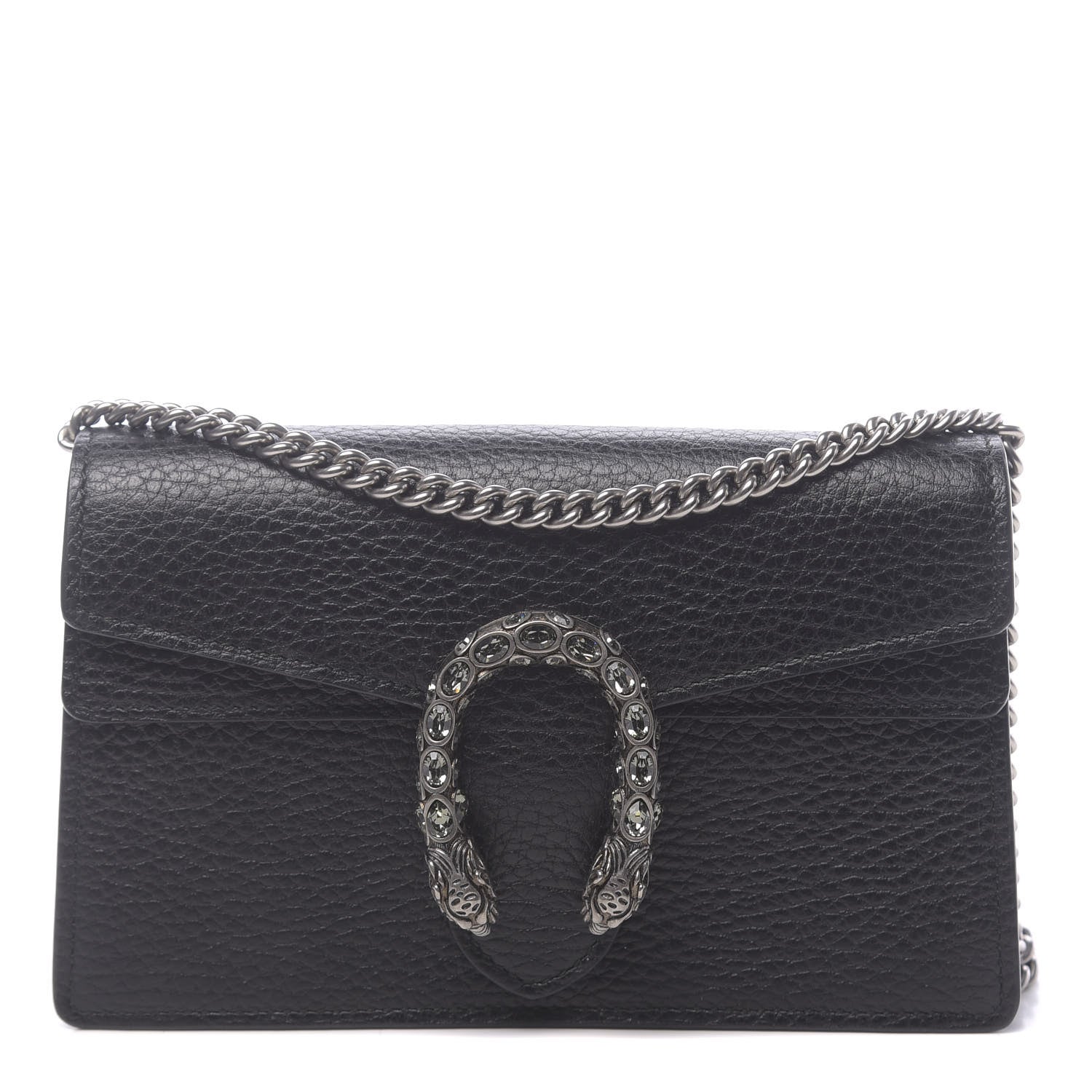Gucci Calfskin Super Mini Dionysus Shoulder Bag Black 1 of 9