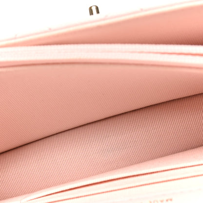 Chanel Lambskin Quilted Pearl Top Handle Clutch With Chain Light Pink 5 of 10