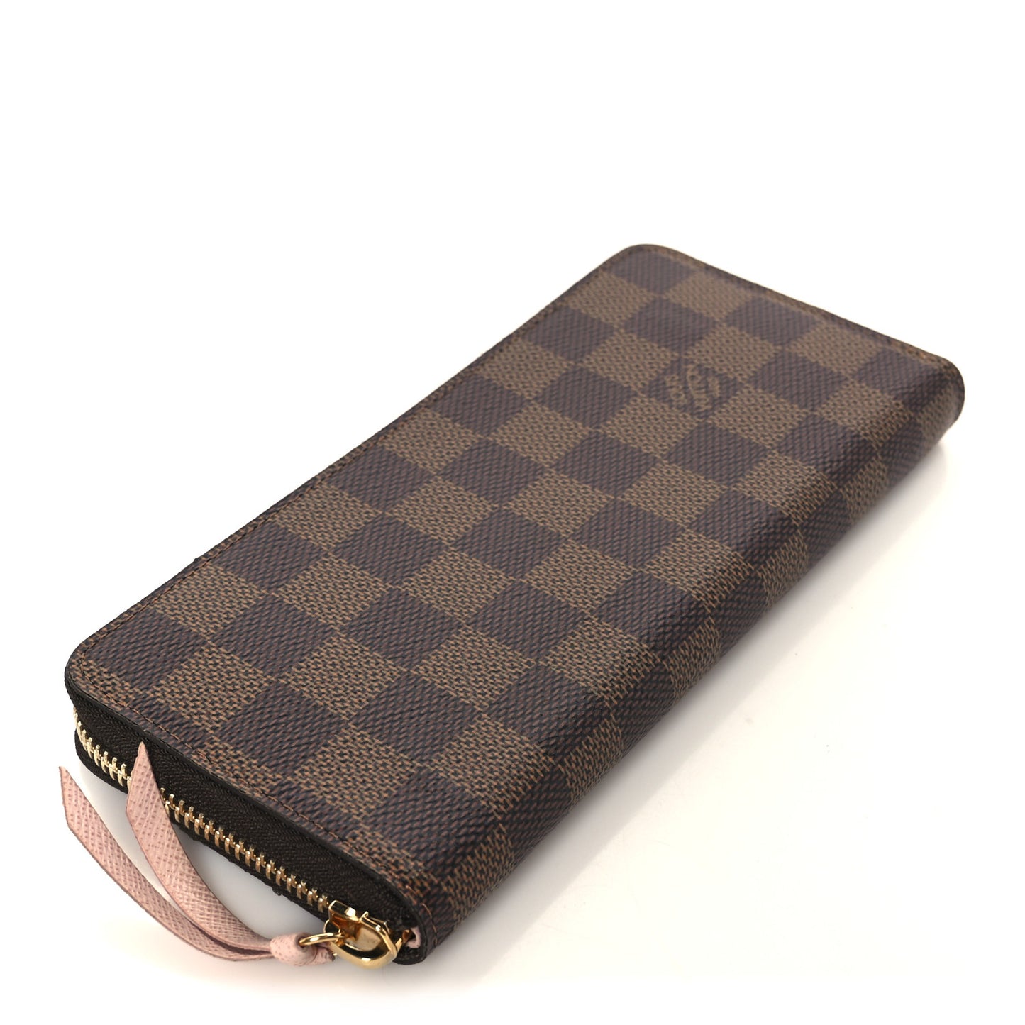 Damier Ebene Clemence Wallet Rose Ballerine