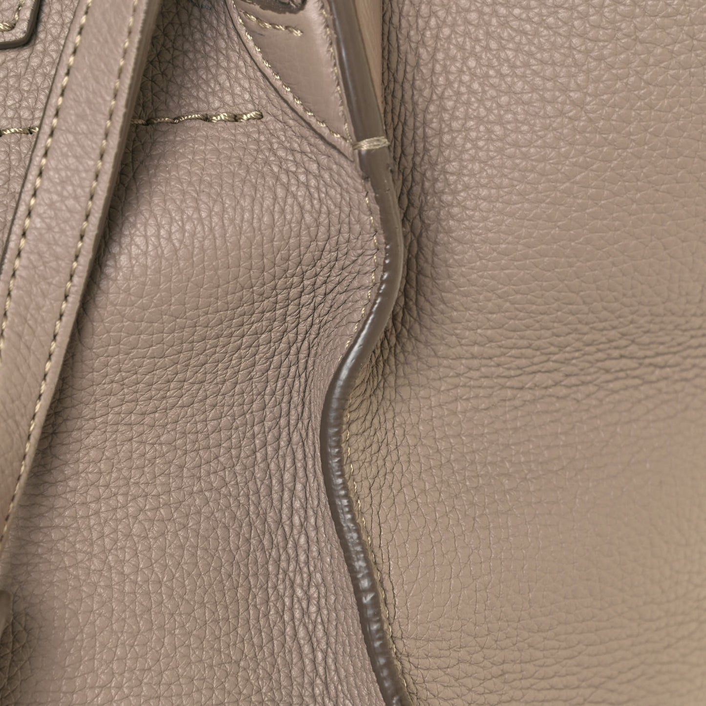 Supple Grained Calfskin Small Big Bag Light Taupe