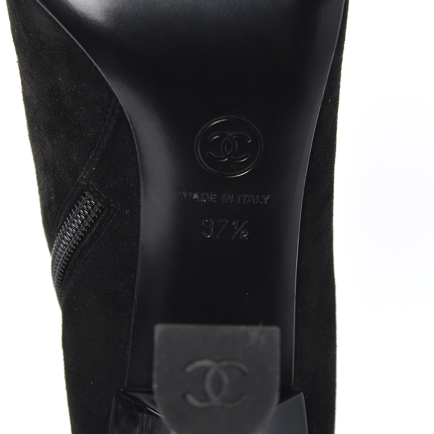 Suede Crystal Star Short Boots 37.5 Black